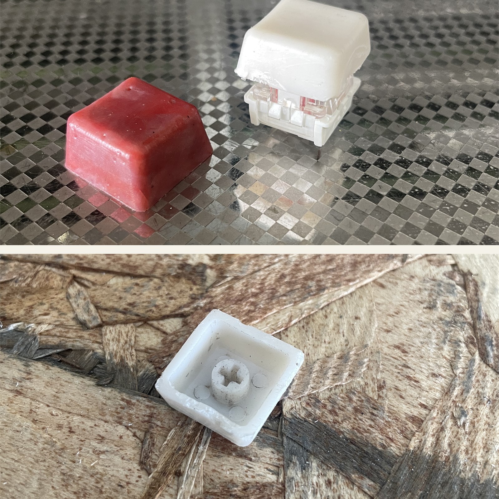 Keycaps molded part example